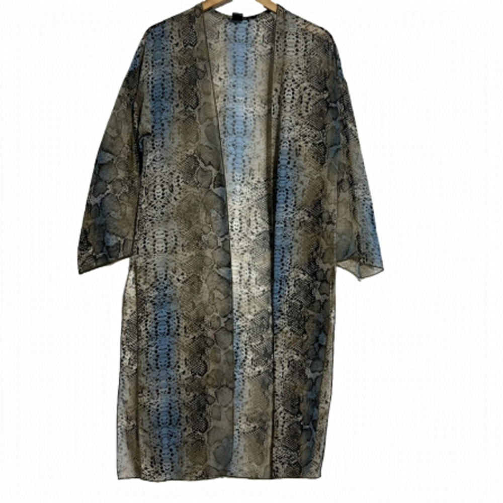 I JOAH PREMIUM Snakeskin Print Open Front Kimono Size o/s, #349